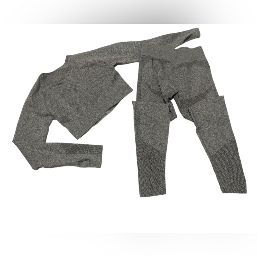 Gray Women's Leggings and Top Set